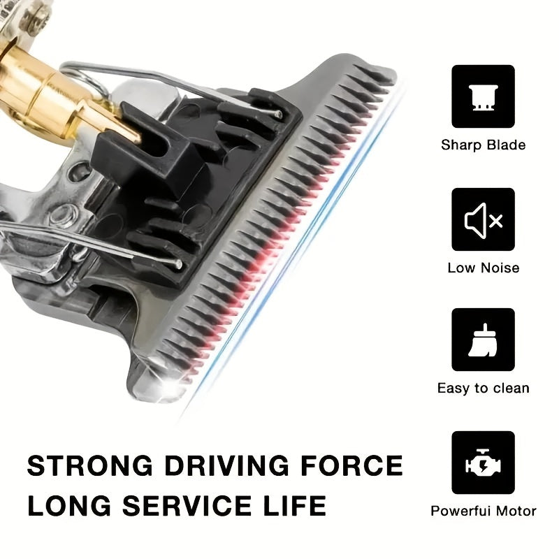 Мужской беспроводной триммер для волос с перезаряжаемой литиевой батареей и USB-зарядкой