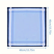 Set of 12 Men's Cotton Handkerchiefs Pocket Squares with Plaid Design