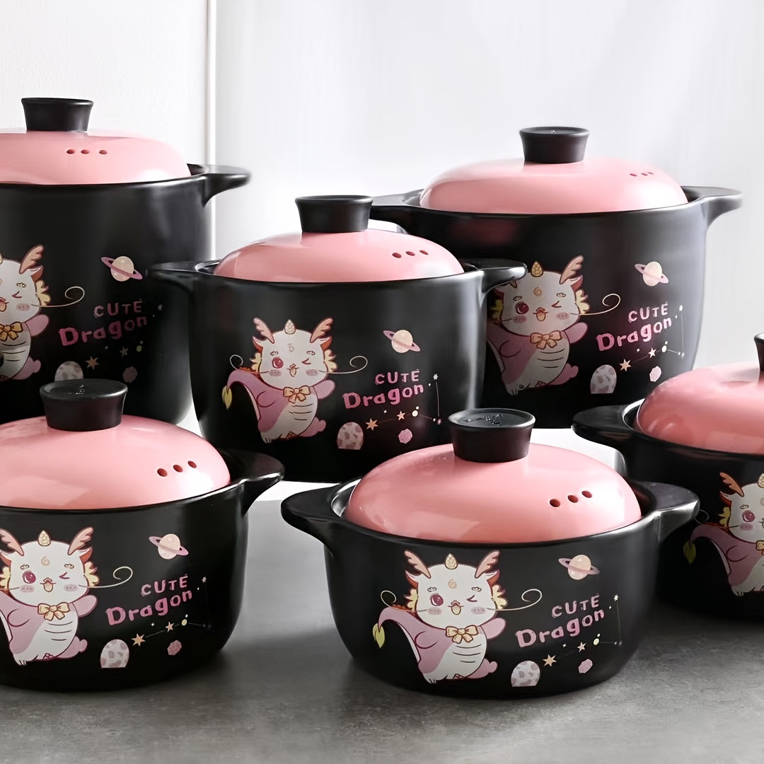 Ceramic and Clay Cookware Set with Soup Pot Casseroles for Hot Pot and Soup