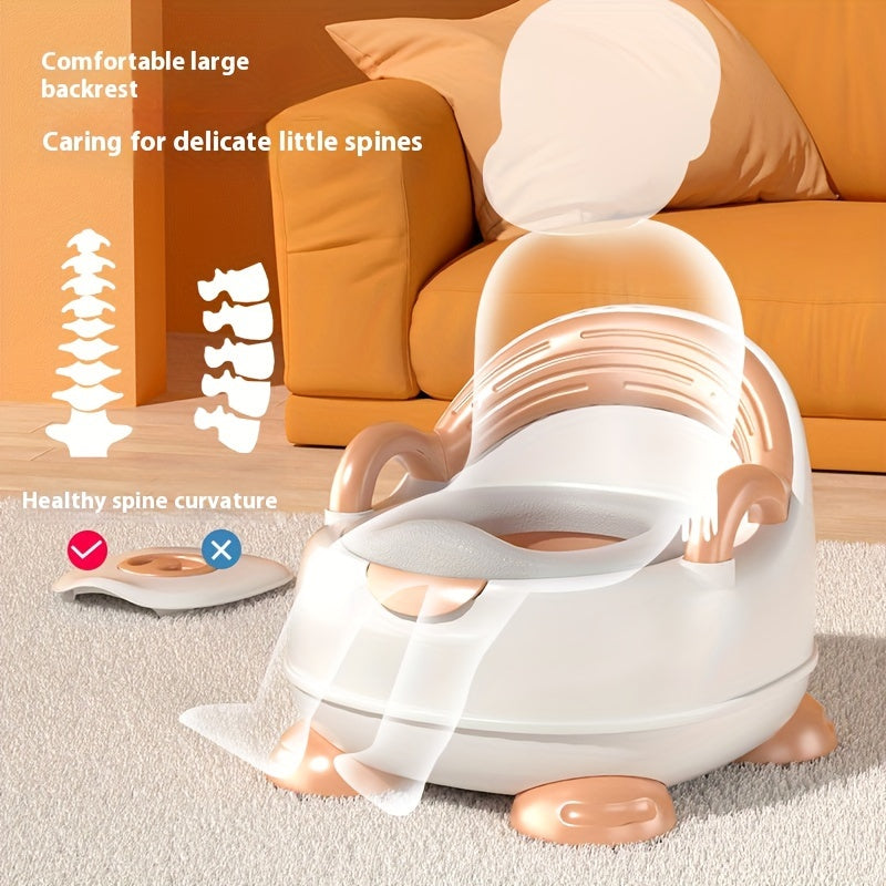 Kids Potty Training Seat Shiny Gold Plastic for Boys and Girls