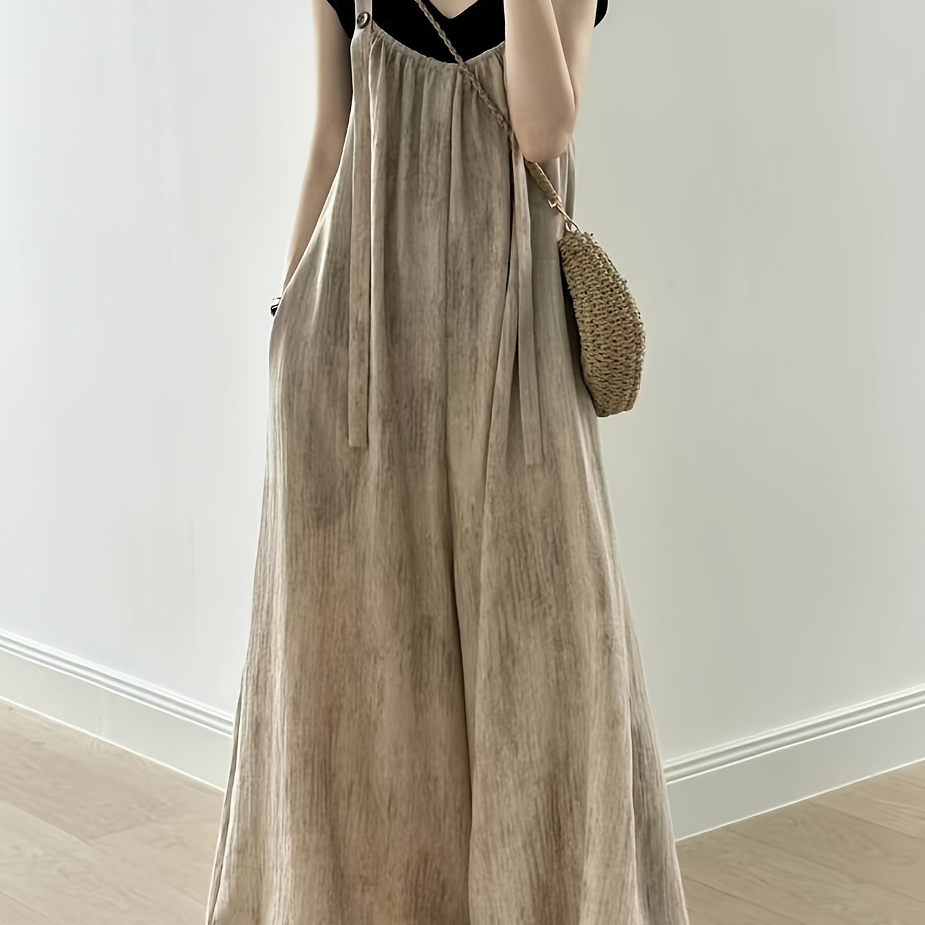 Women's Relaxed Salt System Wide-Leg Jumpsuit Summer Sleeveless