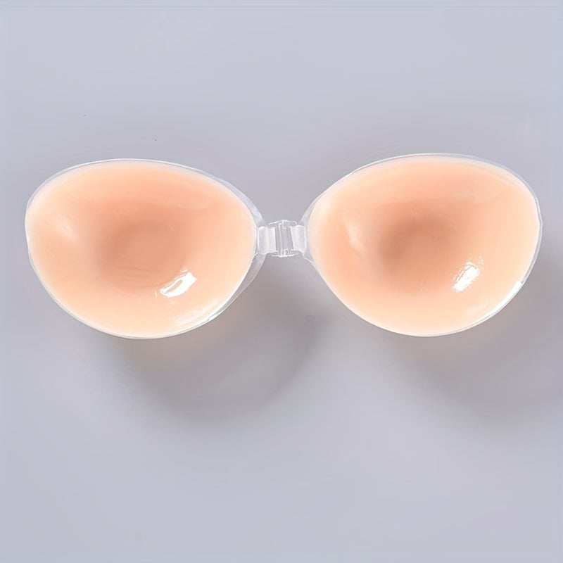 Silicone Strapless Backless Push Up Bra with Nipple Covers for Women