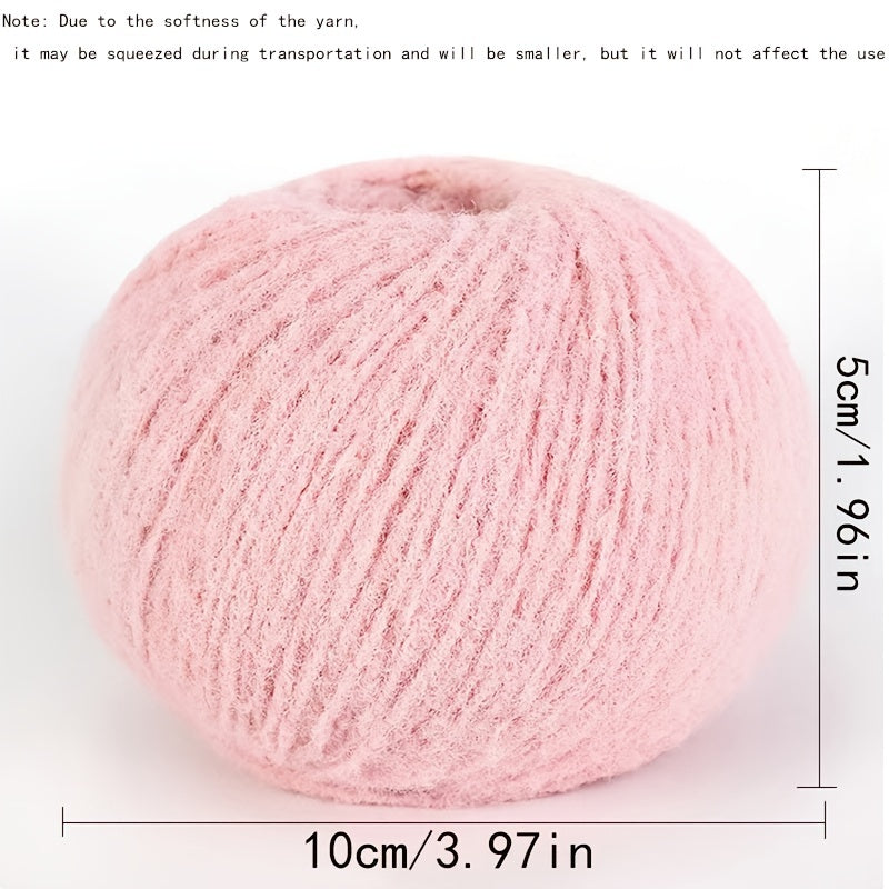 Soft Velvet Yarn Roll 40g Mixed Color Nylon for Knitting Dolls Scarves Blankets