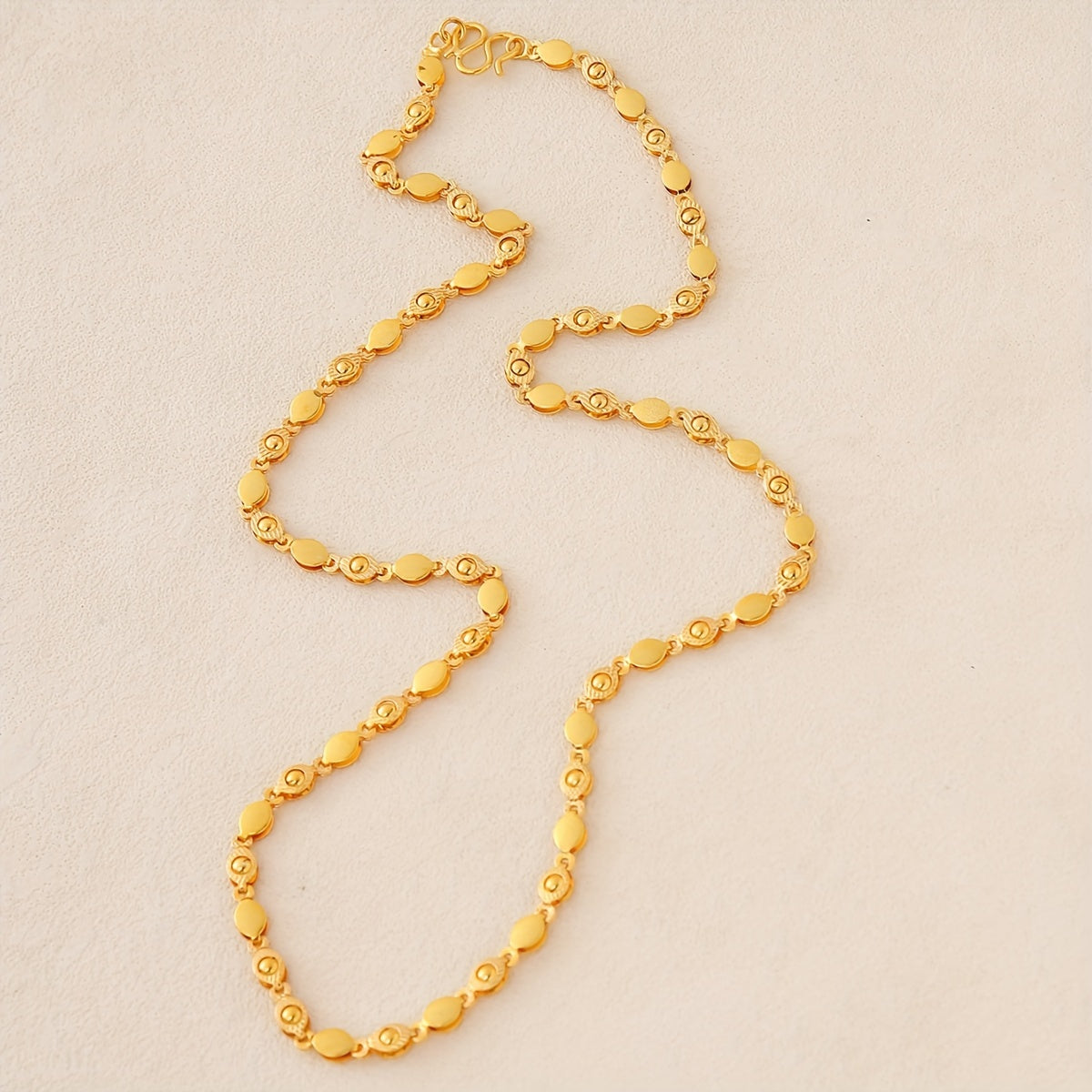 Vintage Style Gold Plated Copper Necklace for Women Wedding Daily Wear