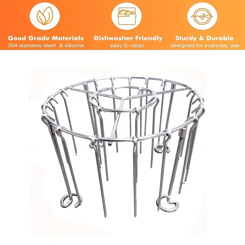23-Donali zanglamas po'latdan yasalgan havo frayeri uchun shishlar to'plami, 3.5-5.5 Qt havo frayerlari uchun qovurish qoldiqlari bilan