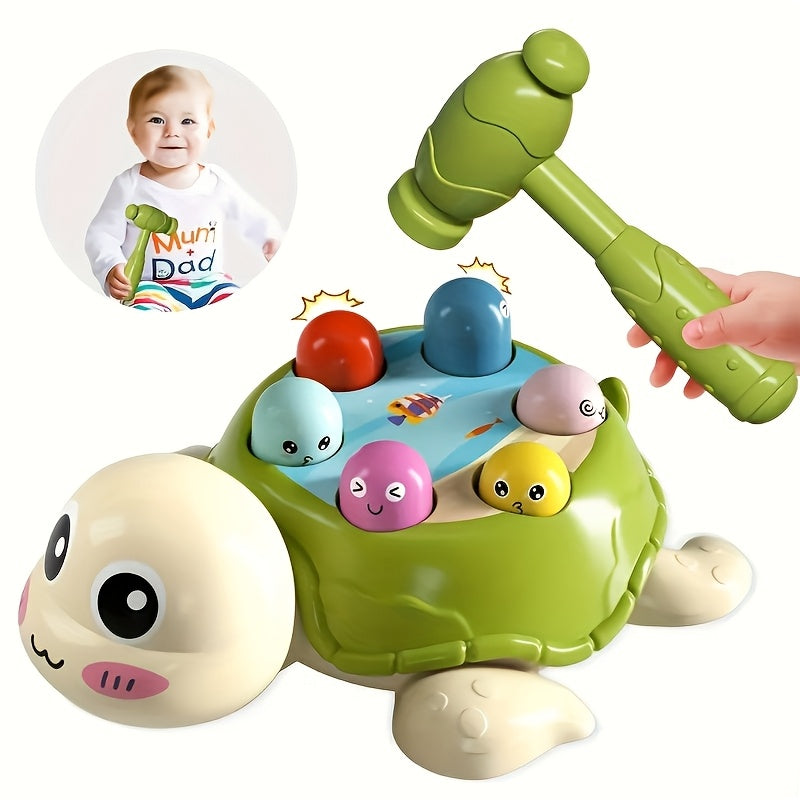 Kids' Educational Toy, Interactive Turtle Pop-Up, Durable Plastic, Multi-Color
