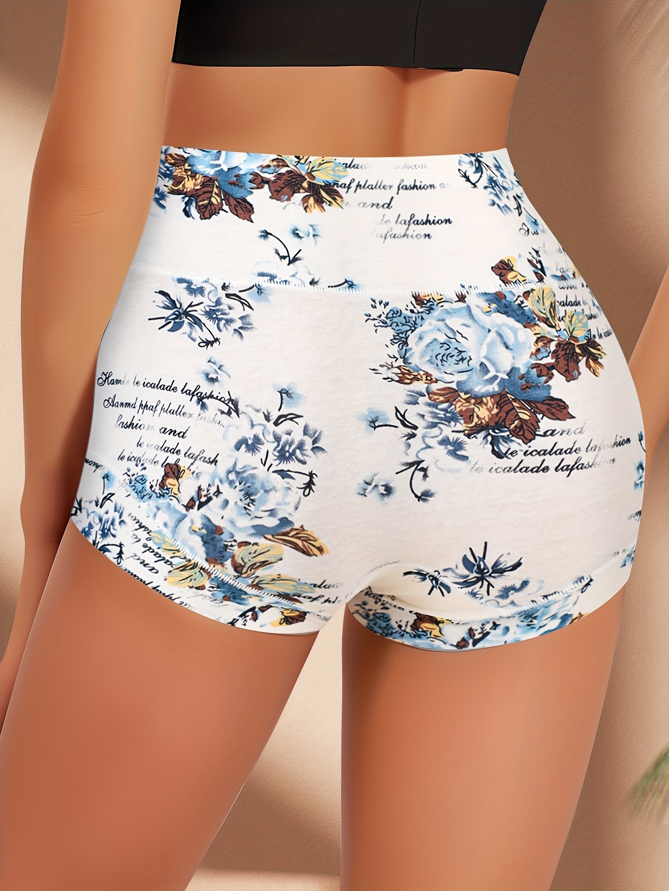 Set of 4 Women's Cotton Modal Triangle Panties Breathable Comfortable Underwear