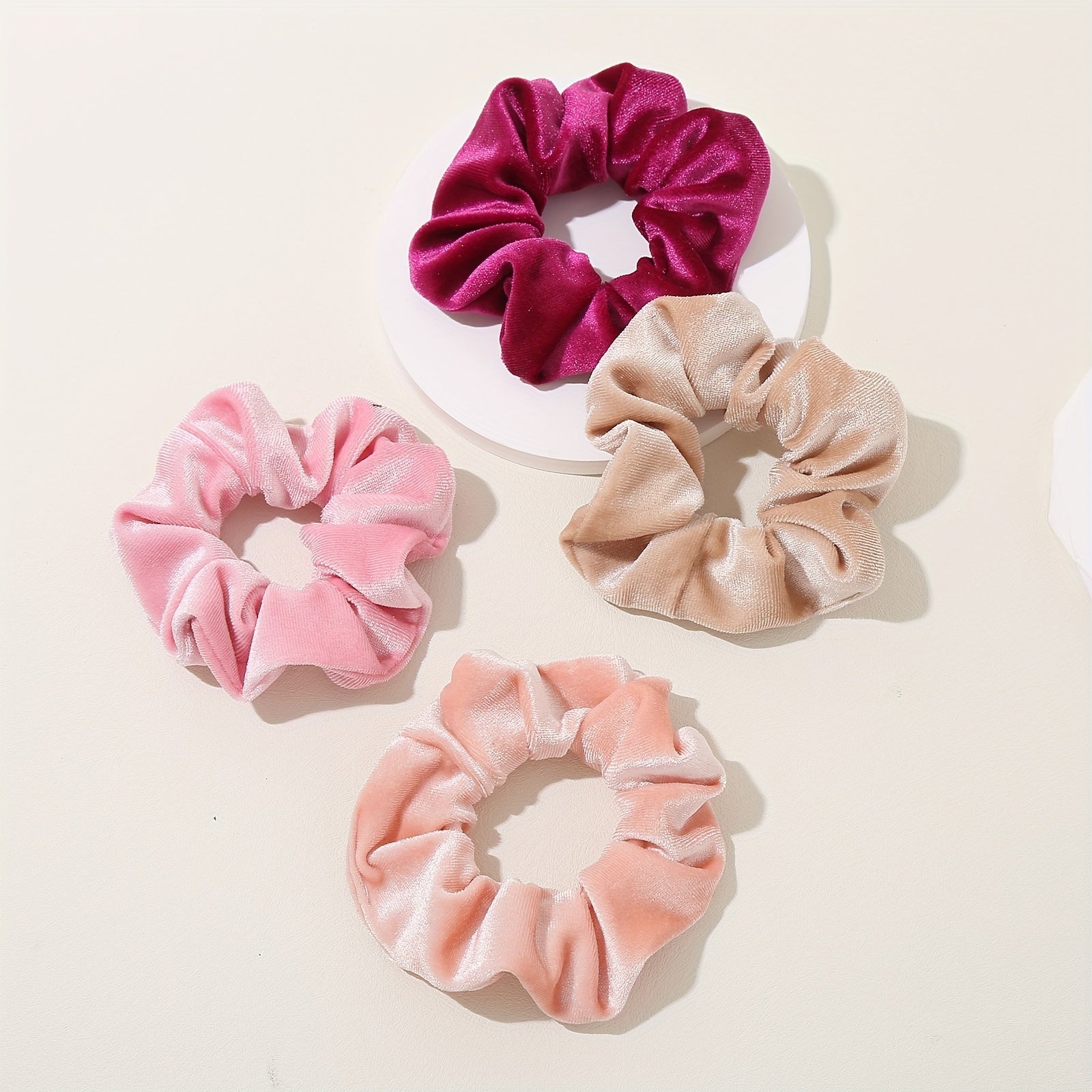 Set of 45/55/60 Satin Imitation Silk Hair Scrunchies for Women and Curly Hair