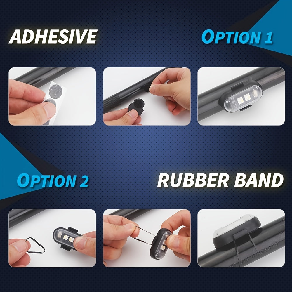 Светодиодная лента для самолётов с пультом дистанционного управления, 8 цветов, зарядка через USB для автомобиля, мотоцикла, дрона, велосипеда, IP65