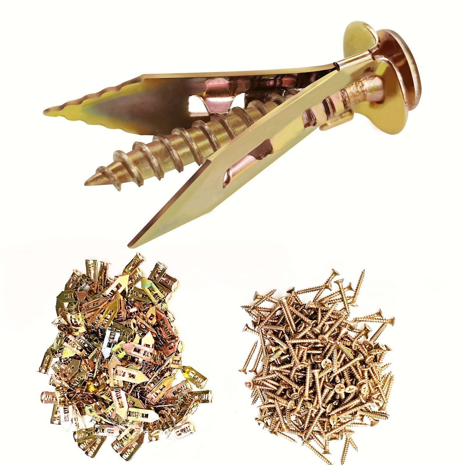 50/100/150 Pcs Galvanized Steel Self-Drilling Wall Anchors Drywall Inserts