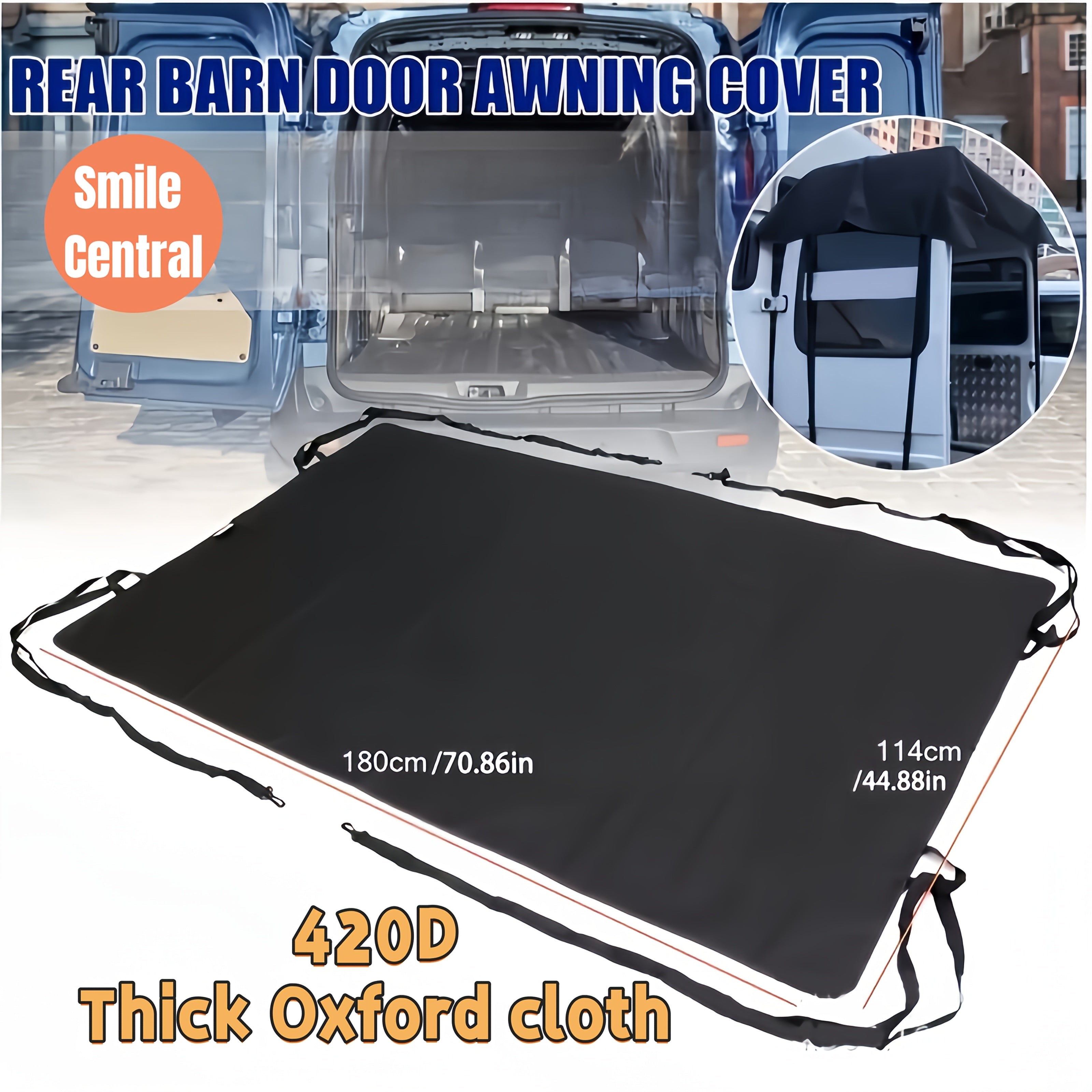 Durable Polyester Awning for Campervans Waterproof Black Easy Setup