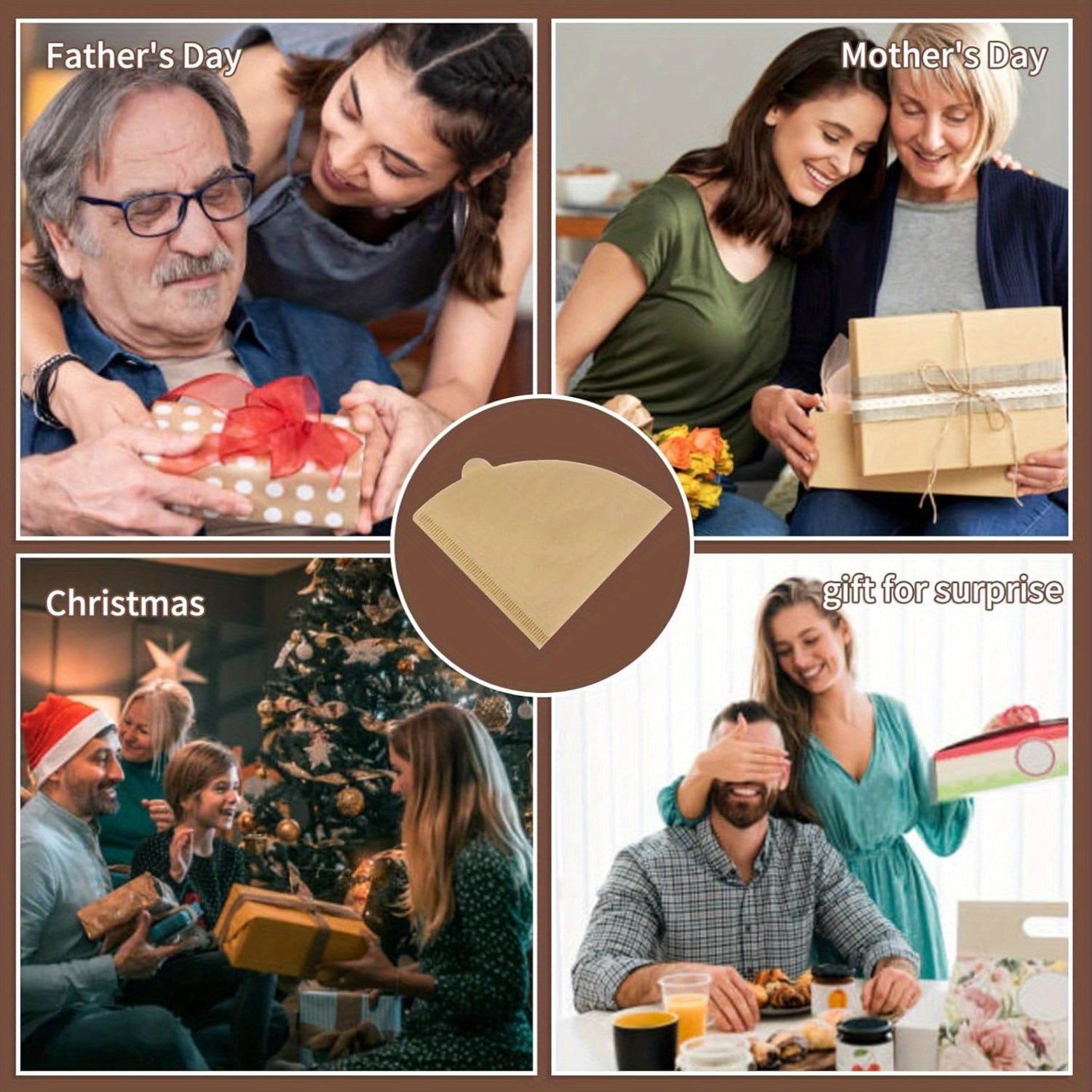 100 dona konusli qahva filtrlari 02 o'lcham V60 Pour-Over Drippers bilan mos keladi