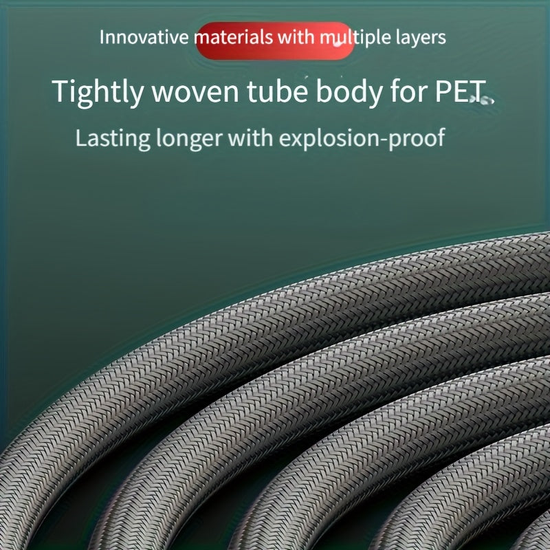 59-Inch Shower Hose with Brass Connector and Anti-Explosion Design Durable Nylon Pipe