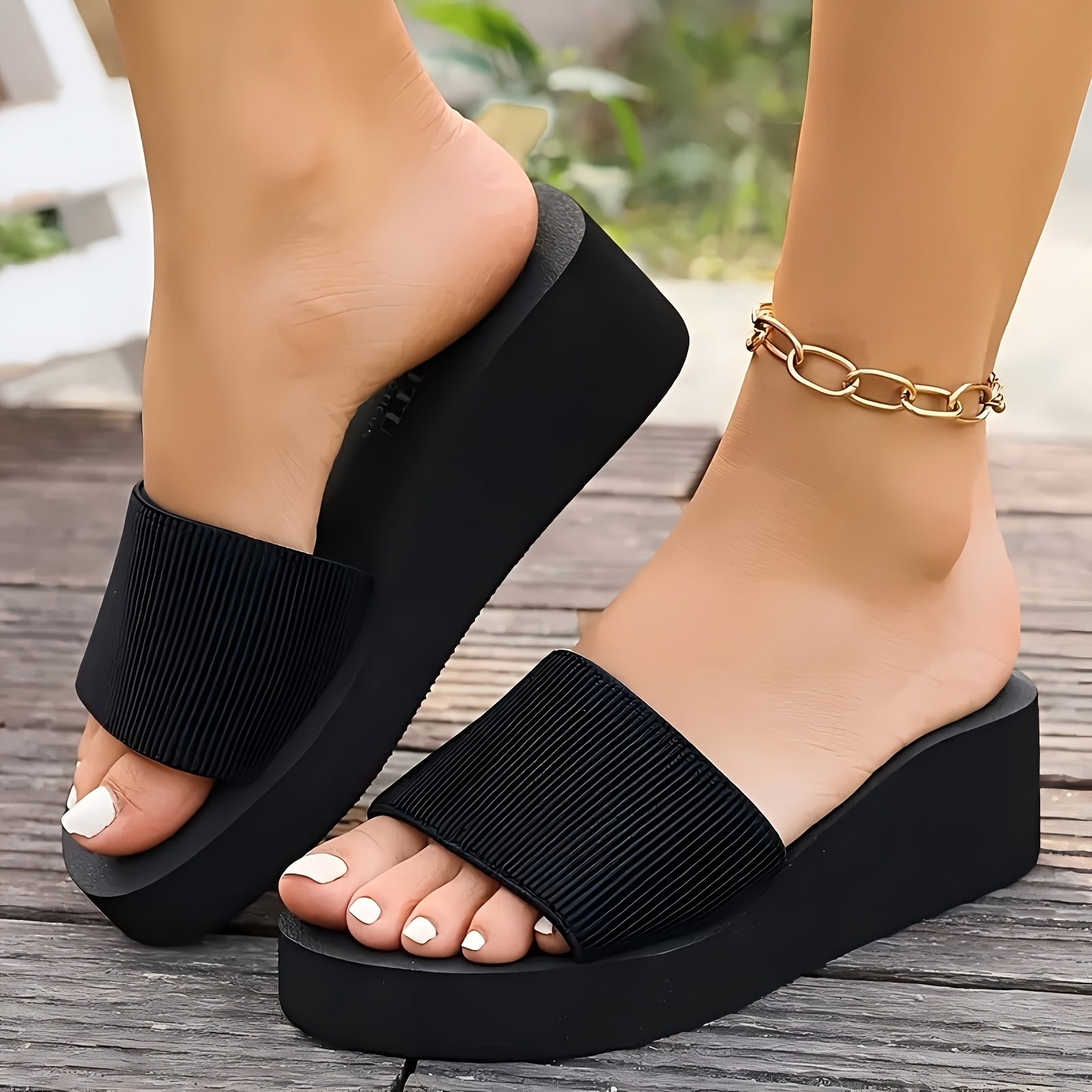 Women's EVA Outdoor Indoor Slip-On Slippers with Thick Shock Absorbing Sole