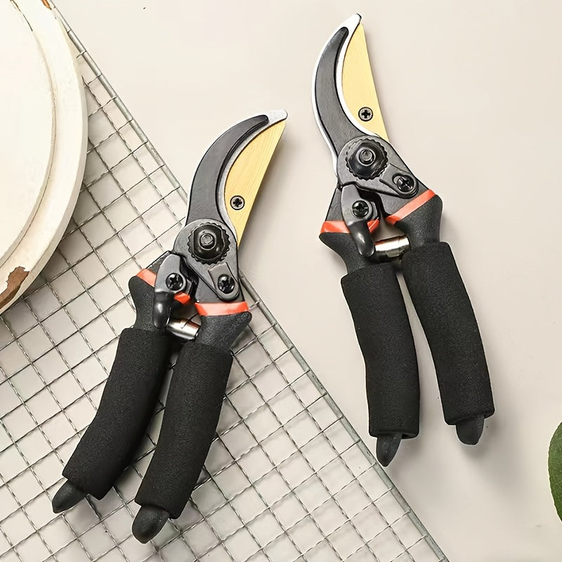 Tijeras de podar de acero al carbono con hojas de acero aleado SK-5 y mango ergonómico para jardín y floristería