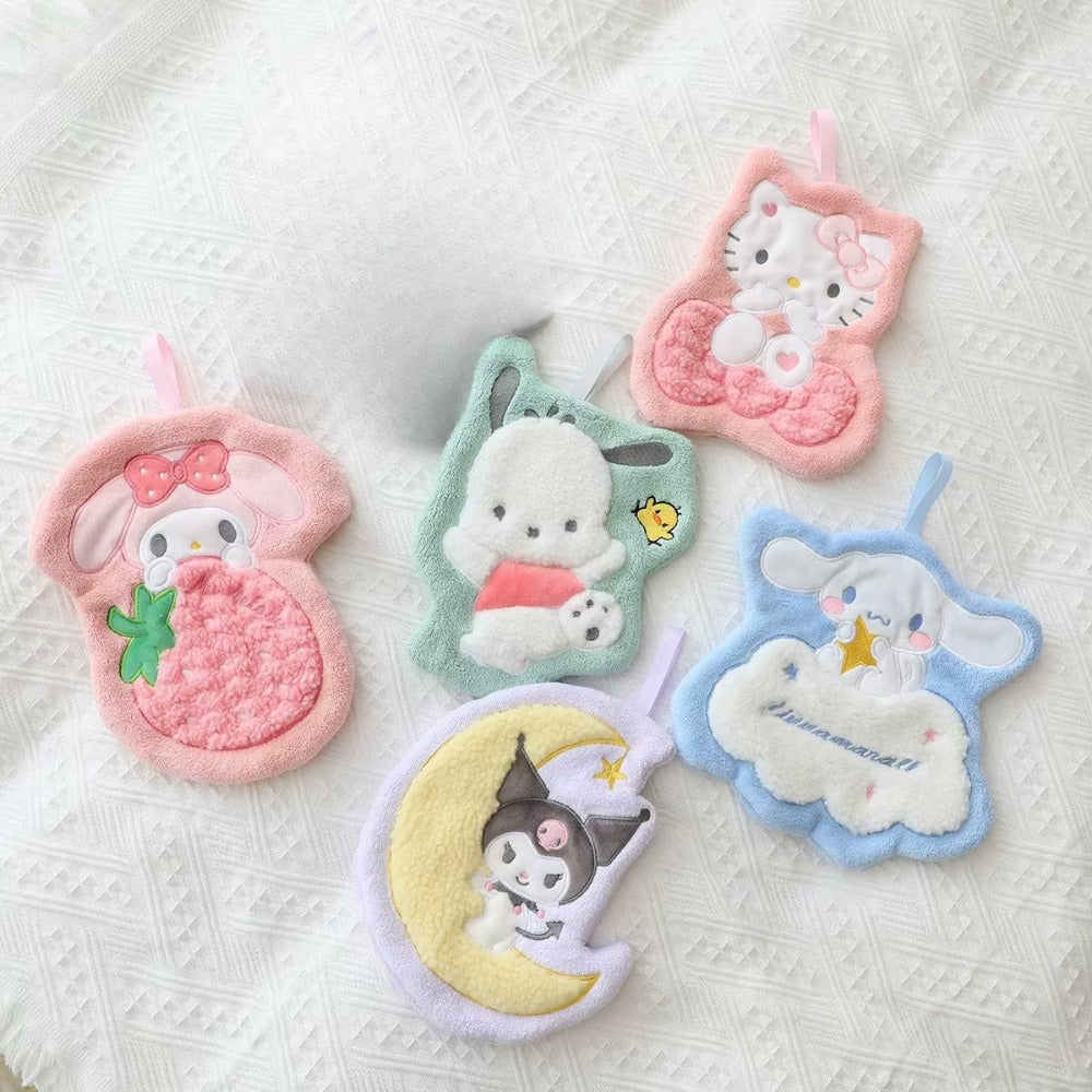 Cute Cartoon Hand Towel for Kids Quick Dry Absorbent Soft Fabric