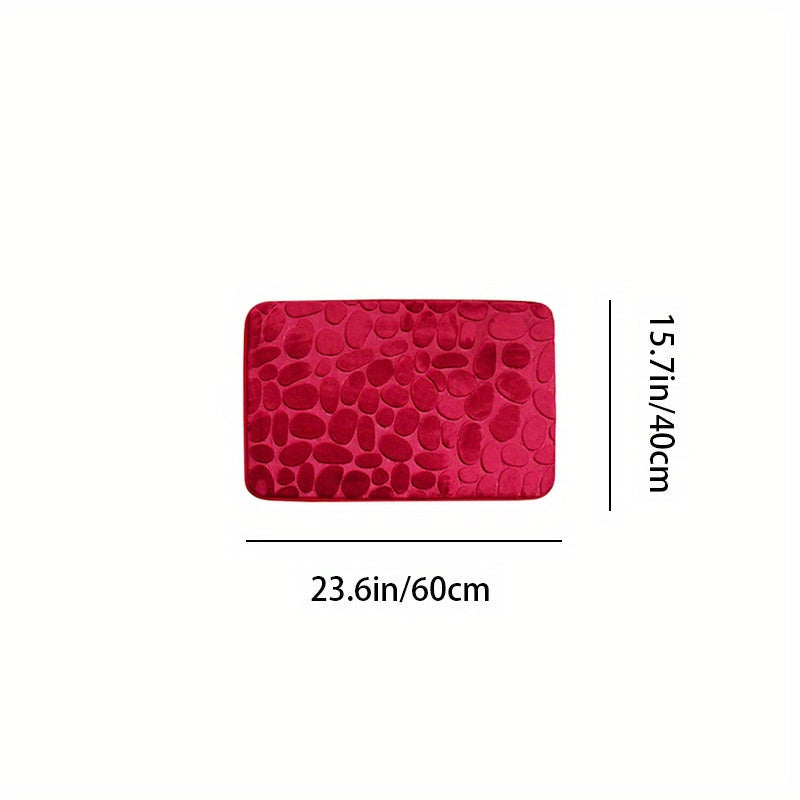 Conjunto de alfombrillas de baño antideslizantes en relieve con espuma viscoelástica, absorbentes y de secado rápido