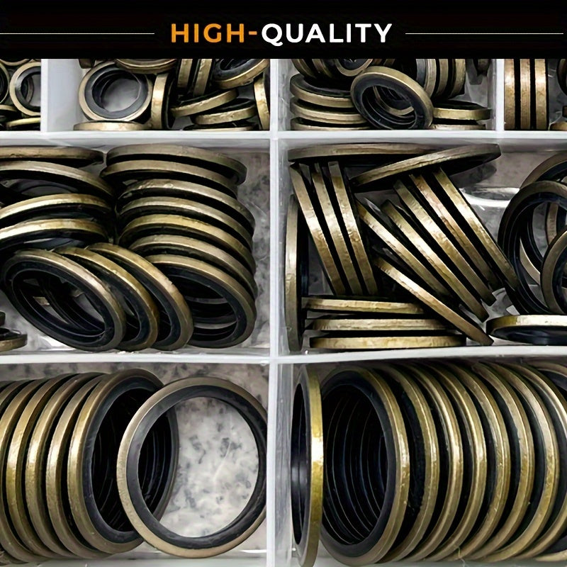 Hydraulic Rubber Oil Pipe Seal Gasket Kit NBR Metal Ring Assortment