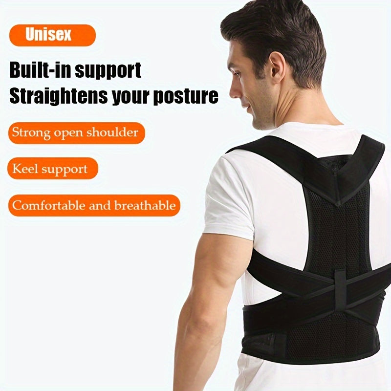 Unisex Adjustable Breathable Posture Corrector Belt for Back and Shoulder Support