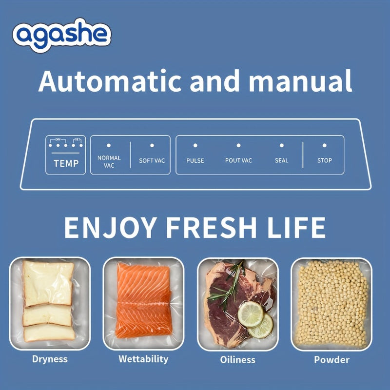 Vacuum Sealer with Powerful Suction Widened Sealing Strip Auto Venting Continuous Sealing