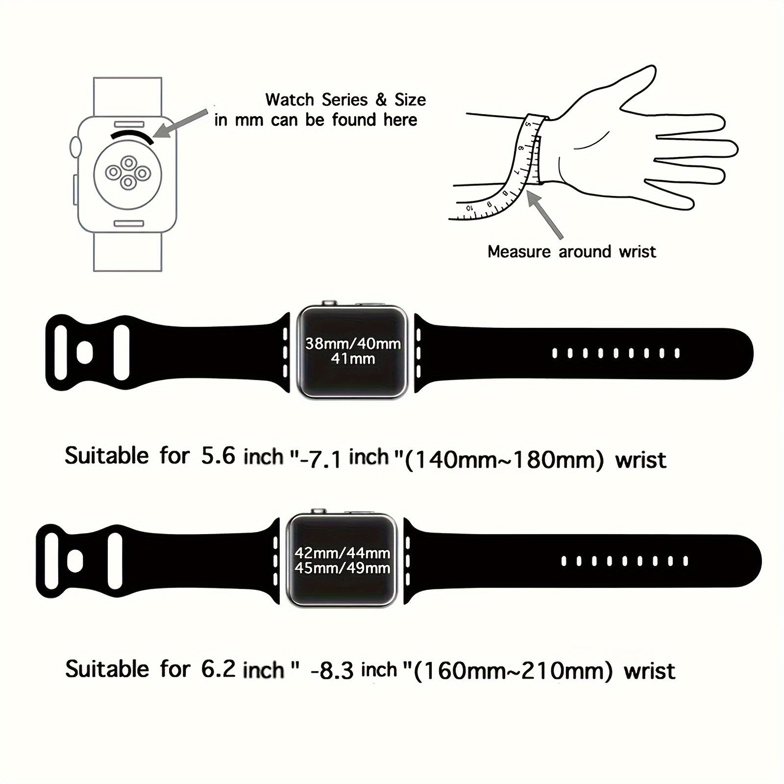 6 мягких силиконовых спортивных ремешков для Apple Watch различных цветов с застежкой-бабочкой из нержавеющей стали. Водонепроницаемые и прочные. Совместимы со всеми сериями Apple Watch. Идеально подходят как для мужчин, так и для...