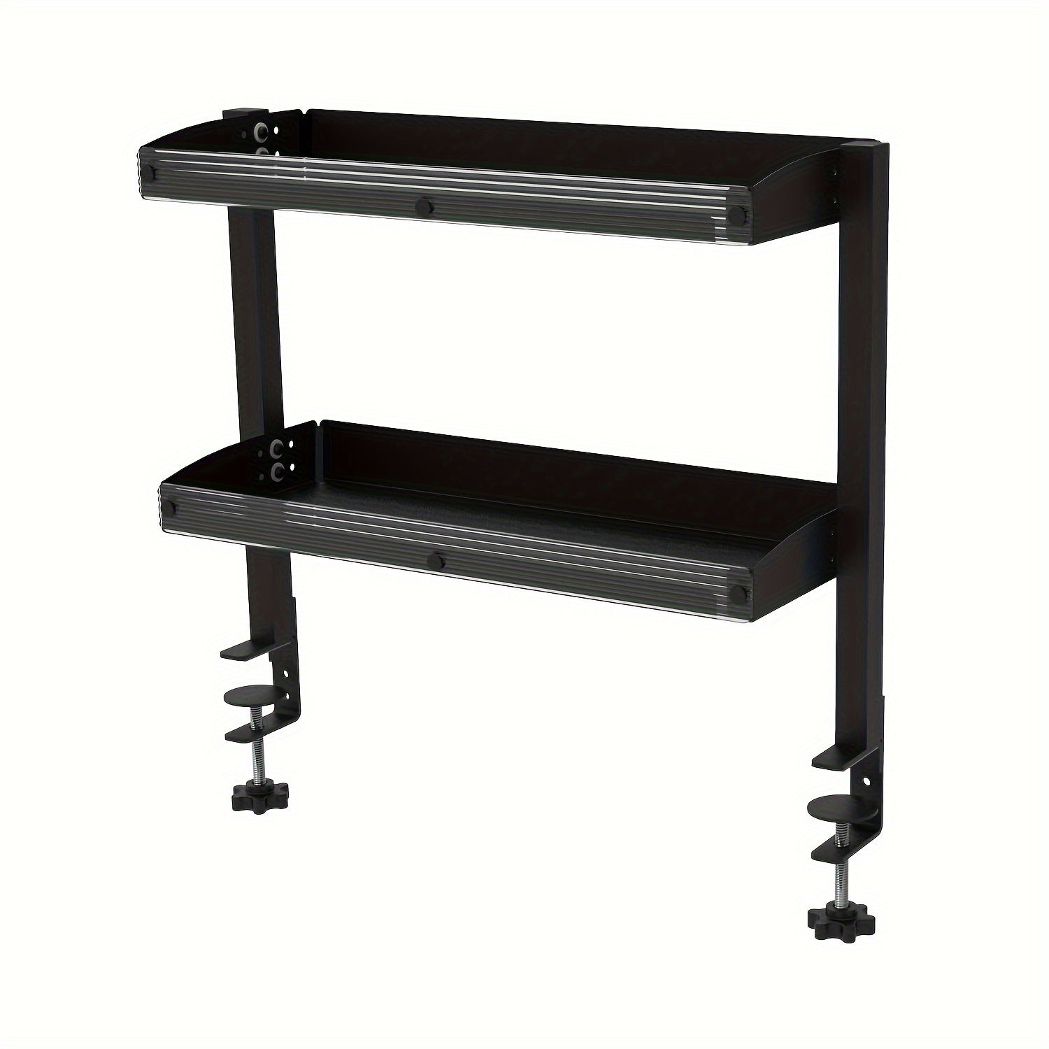 Clamp On Desk Organizer Shelf Metal 45.72cm Two-Tier Clamp-On Storage Shelf for Table Accessories