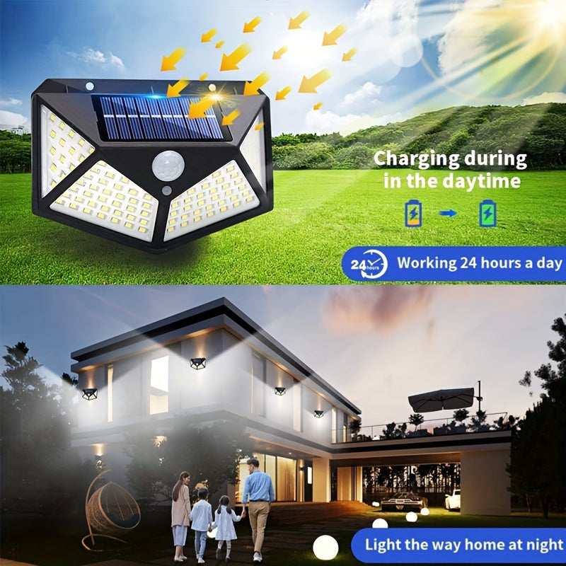 Solar Wall Lamp Set of 2 3 or 6 Outdoor Solar LED Motion Sensor Garden Light