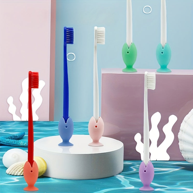 Fish Shaped Silicone Toothbrush Holder Mini Portable Travel Toothbrush Cover