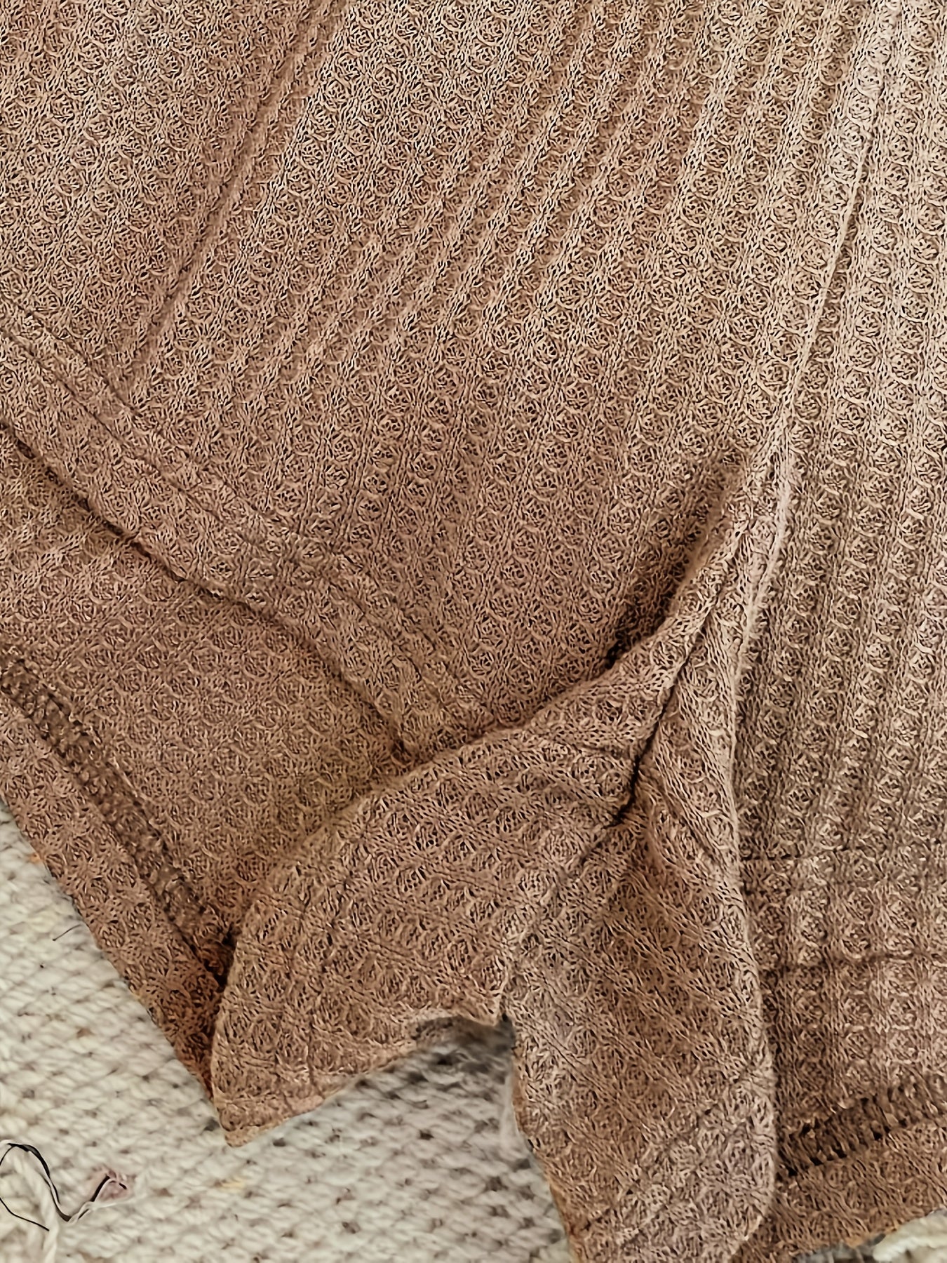 Women's Waffle Knit Pajama Set with V-Neck Top and Shorts Plus Size Lounge 6 Piece