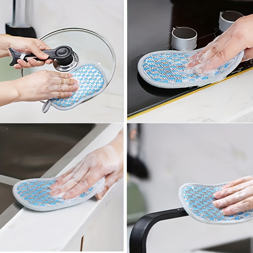 Set of 5 Multi-Purpose Kitchen Cleaning Sponges with Strong Scrub Pads
