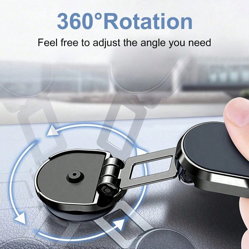 Universal Magnetic Car Phone Holder 360° Rotation Zinc Alloy Dashboard