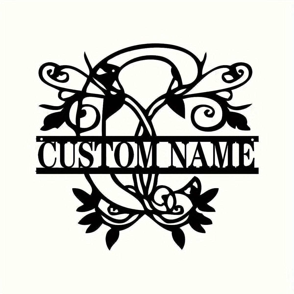 Shaxsiylashtirilgan Metall Devor San'ati - Bo'lingan Lala Monogram Dizayni - Moslashtiriladigan Temir Oila Ismi Belgisi, Uyga Ko'chish, Rojdestvo, Thanksgiving, Bitiruv va 4-Iyul Sovg'alari uchun Mukammal