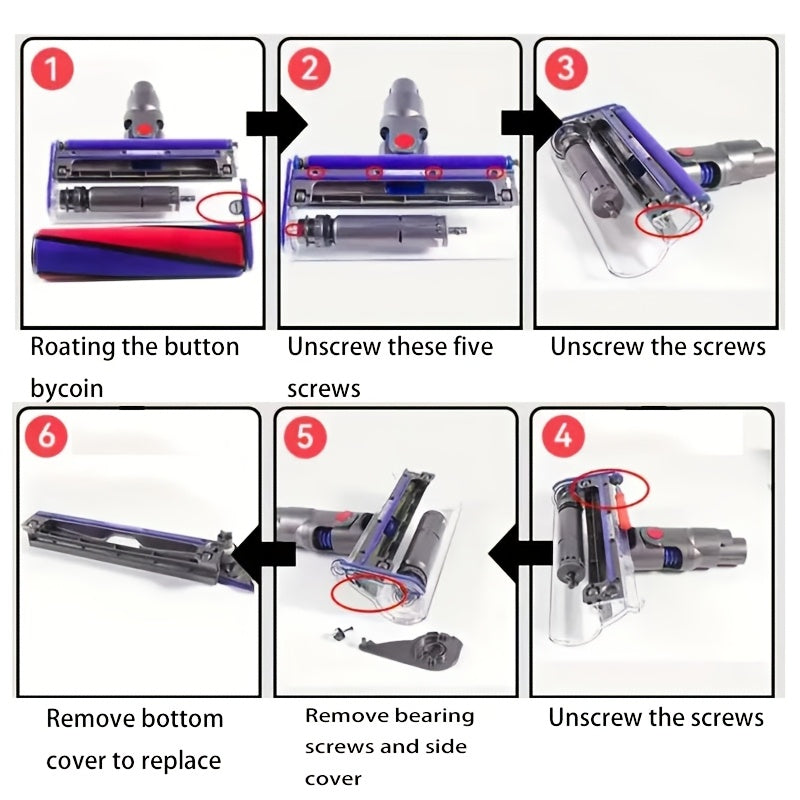 Dyson V6-V11 changyutgichlari uchun yumshoq plush rolik cho'tkasi va yopishqoq lentalar almashtirish to'plami. 3 ta lenta, T8 tornavida va rolik cho'tkasi qismi kiradi.