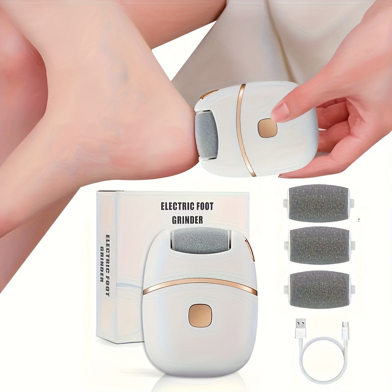 Rechargeable Electric Foot Grinder with Ergonomic Design for Polishing Faux Leather