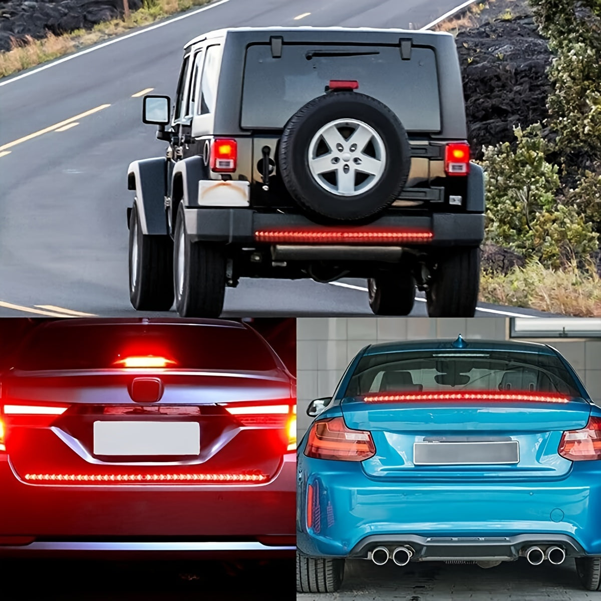 48-Inch Multi-Color LED Tailgate Light Strip for Trucks Hardwired