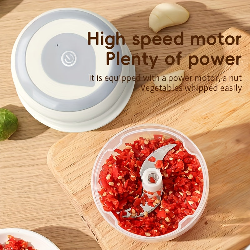 Cordless Mini Food Processor 250ml Stainless Steel Blades Rechargeable Battery