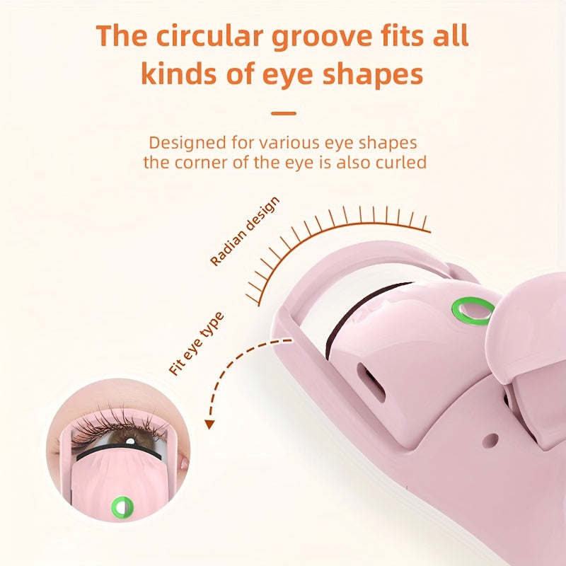 Electric Handheld Eyelash Curler with 3 Heating Modes Rechargeable Battery USB Powered
