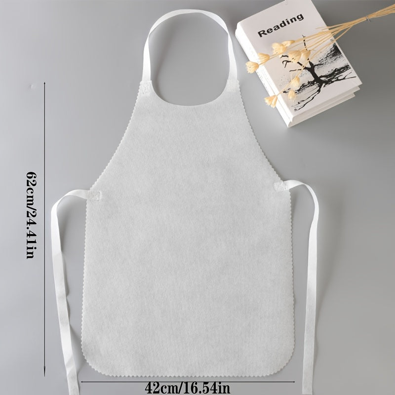 Partiyalar va kechki ovqatlar uchun bir martalik apron, issiq qozon pishirish uchun mo'ljallangan, to'qima bo'lmagan, bir rangli, kattalar va yoshlar uchun