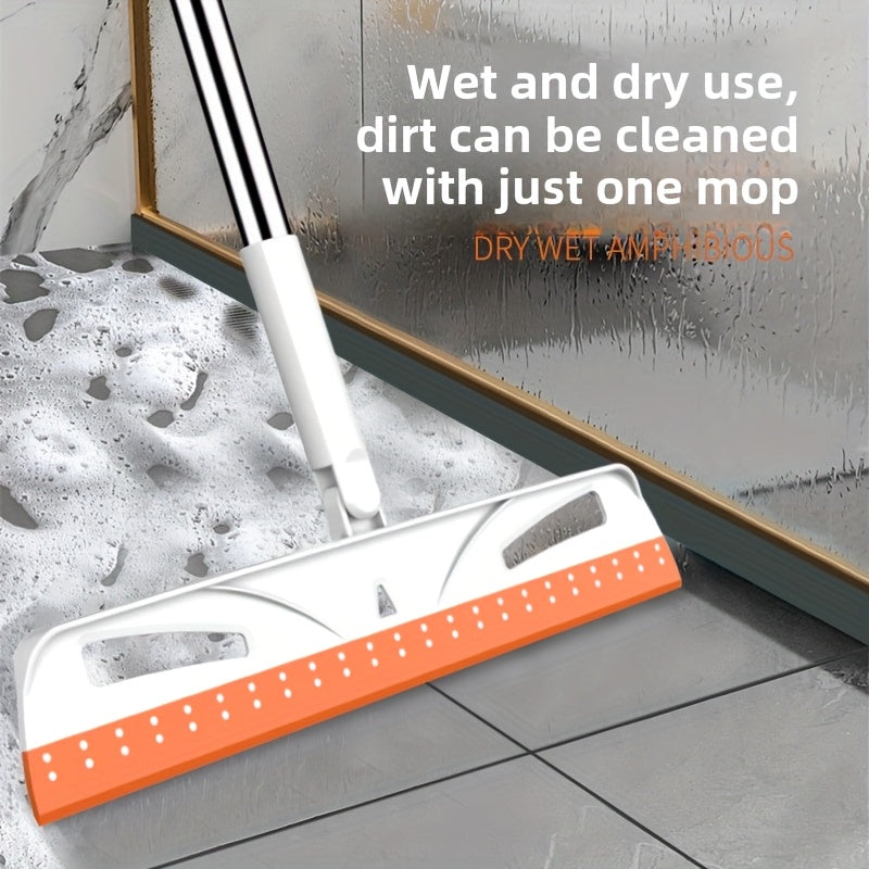 Versatile Floor and Window Cleaning Tool with Scraper for Tile Glass Bathrooms