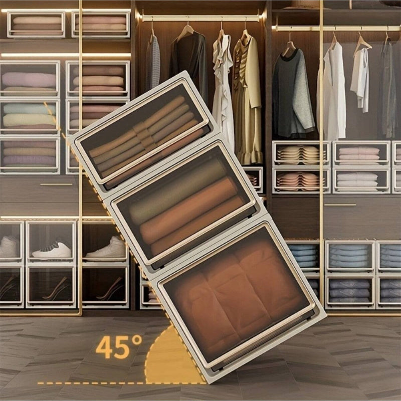 16L Plastic Storage Box with Drawer Non-electric Tabletop Organizer