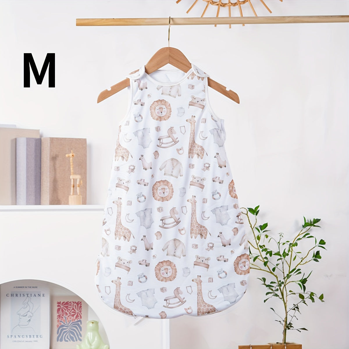 Baby Sleeping Bag for Infants 0-3 Years Polyester Zipper Sleep Sack with Cute Print