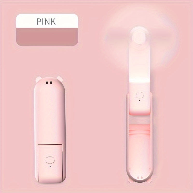 Rechargeable Mini Fan with 3 Speed Settings Foldable Handheld Portable for Travel Outdoor Use