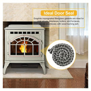 High-Temperature Graphite-Infused Glass Fiber Sealing Rope 2.54cm x 104.14cm Replacement Stove Seal