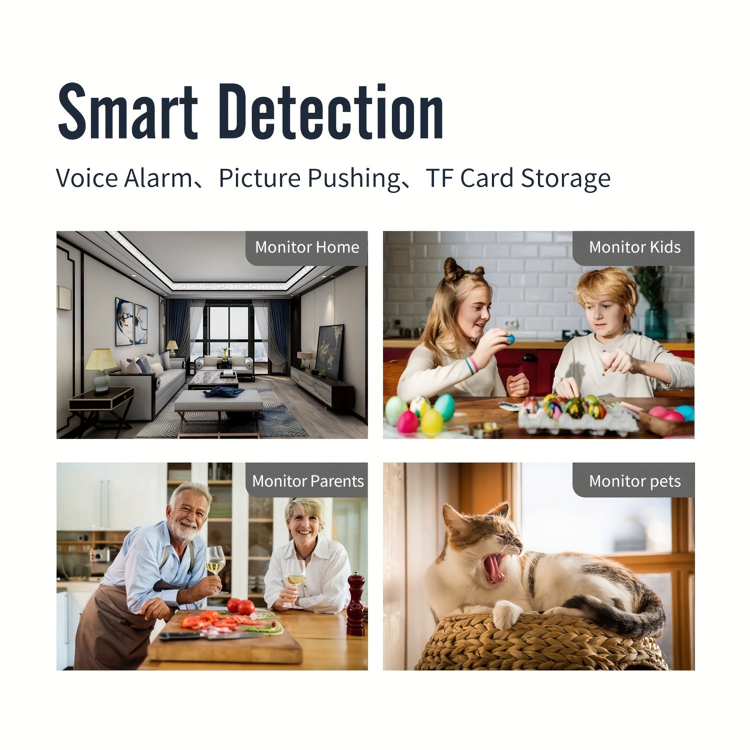 Wireless Security Camera Light Bulb Indoor Outdoor Motion Detection Two-Way Audio Alarm