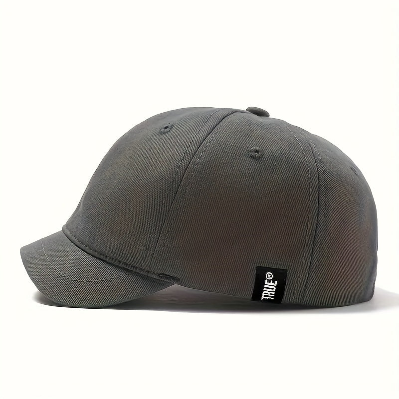 Men's Adjustable Baseball Cap with Hip-Hop Letter Patch Stretch Fit Polyester Street Style