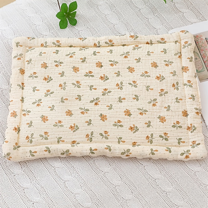 Almohadilla plana transpirable con puntos táctiles y funda de muselina absorbente para todas las estaciones