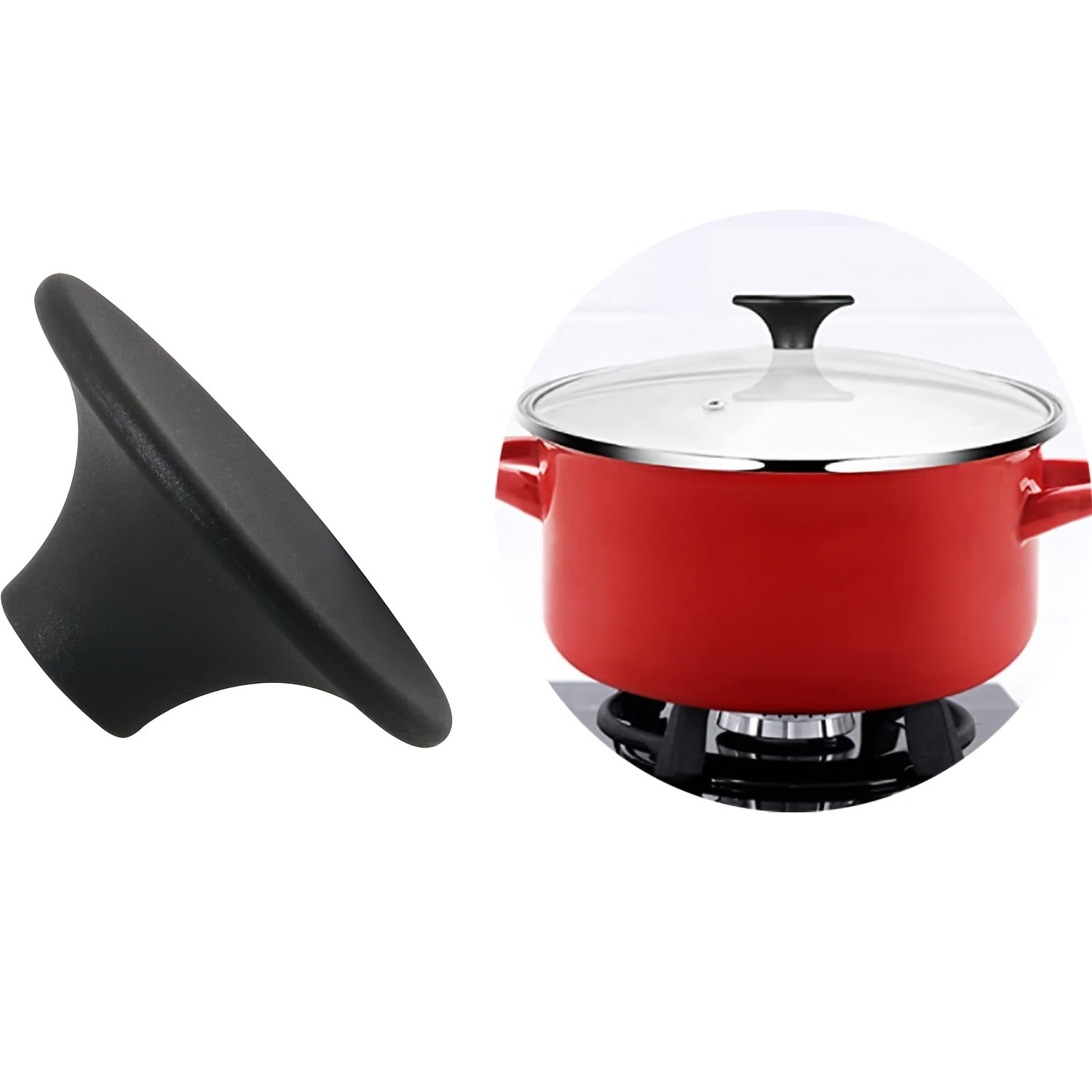 Ema bilan qoplangan pechlar uchun qora polikarbonat pech kalitlari almashtirish to'plami