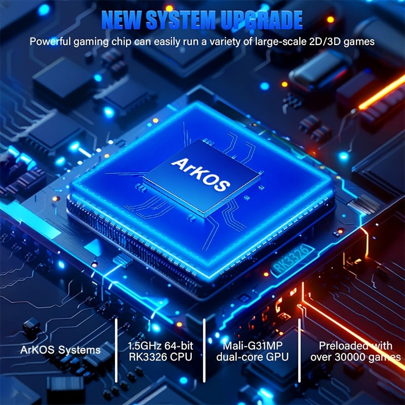 64G xotira bilan portativ video o'yin konsoli, ishga tushganda darhol o'ynash, 3.5 dyuymli IPS ekran va 7 ta rang variantlarini sozlash imkoniyati, baxtli bolalik xotiralarini uyg'otish uchun mo'ljallangan.