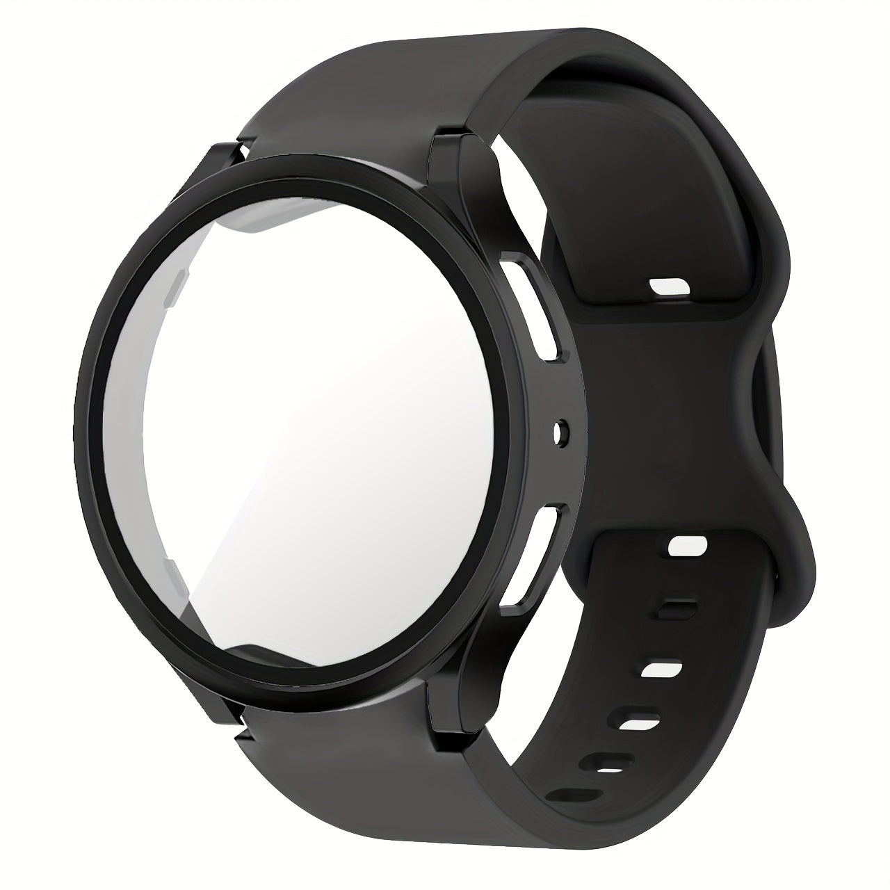 Waterproof Silicone Watch Band and Case Protector for Samsung Galaxy Watch 7/6/5/4 40mm 44mm Butterfly Design