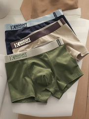 3 ta paxta qizil shortiklar erkaklar uchun - nafas oladigan, teri so'radigan, antiseptik, o'rtacha balandlikdagi ichki kiyim